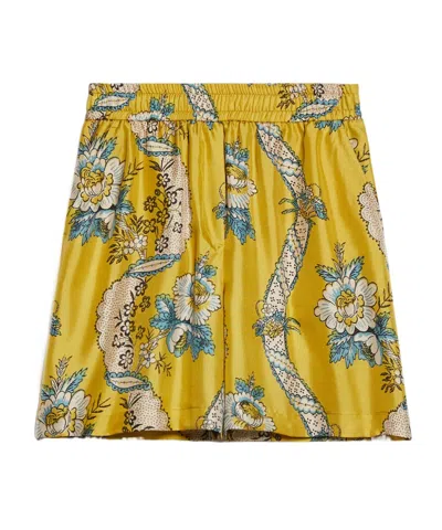 Weekend Max Mara Elastic Waist Shorts In Brown