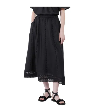 Weekend Max Mara Elastic Waist Skirt In Black