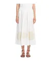 Weekend Max Mara Elastic Waist Skirt In White