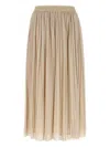Weekend Max Mara Elastic-waistband Pleated Maxi Skirt In Neutral