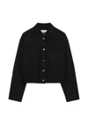 Weekend Max Mara Elasticated Cropped Jacket In Black