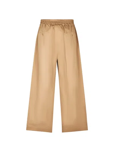 Weekend Max Mara Elasticated Pleated Trousers In Brown