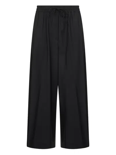 Weekend Max Mara Elasticated-waistband Trousers In Black