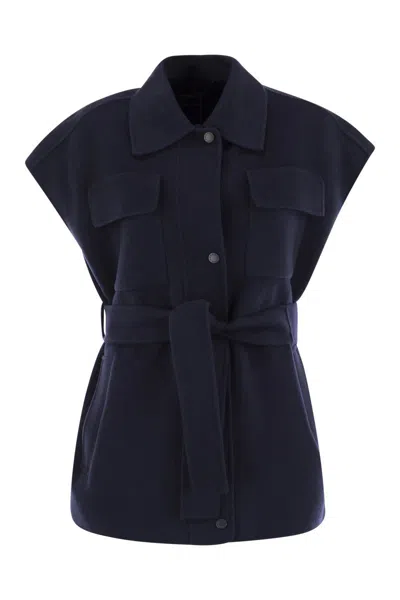 WEEKEND MAX MARA WEEKEND MAX MARA ELEGIA - WOOL WAISTCOAT WITH BELT