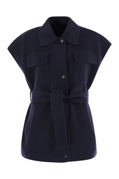 WEEKEND MAX MARA WEEKEND MAX MARA ELEGIA - WOOL WAISTCOAT WITH BELT