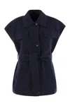 Weekend Max Mara Elegia Sleeveless Jacket Navy In Blue