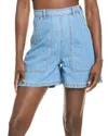 Weekend Max Mara Elicia Linen-blend Short In Blue