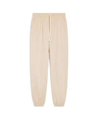 Weekend Max Mara Elis Soft Trousers In Jersey Drap In Beige