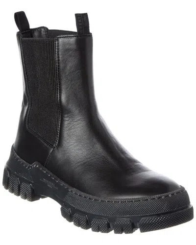 Weekend Max Mara Ellisse Leather Bootie In Black