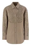 Weekend Max Mara Elmi Embroidered Soft Poplin Shirt