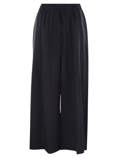 Weekend Max Mara Elmo Soft Wool Strestch Pants In Blue