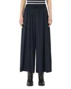 Weekend Max Mara Elmo Wool Cropped Trousers In Blue