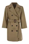 Weekend Max Mara Trench Doppiopetto Elodia Beige In Beige