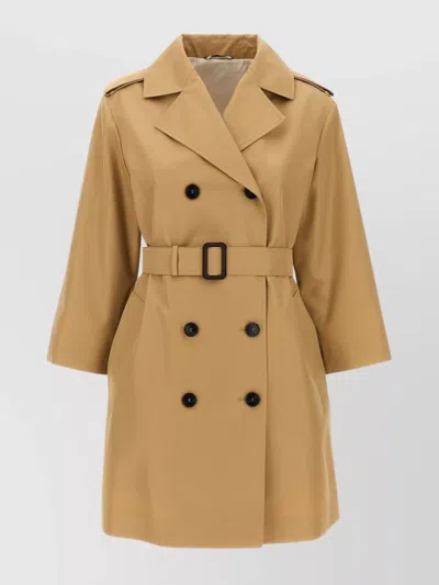 WEEKEND MAX MARA 'ELODIA' BELTED DOUBLE-BREASTED TRENCH COAT