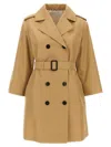 Weekend Max Mara Trench Doppiopetto Elodia Beige In Beige