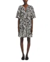 Weekend Max Mara Short Dress In Patterned Jersey In Black