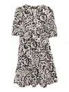 Weekend Max Mara Short Dress In Patterned Jersey In Black