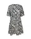 Weekend Max Mara All-over Patterned Crewneck Dress In Multi