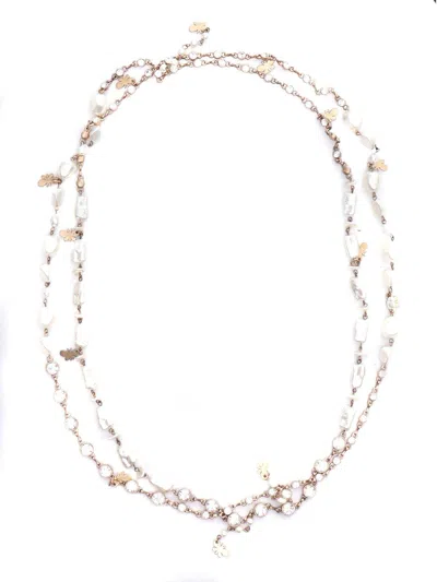 WEEKEND MAX MARA EMBELLISHED CHAINED NECKLACE
