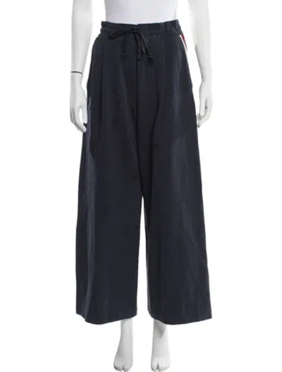 Pre-owned Weekend Max Mara Embroidered Accent Sweatpants In Blue