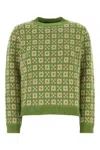 Weekend Max Mara Embroidered Acrylic Blend Paride Sweater In Green