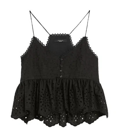 WEEKEND MAX MARA WEEKEND MAX MARA EMBROIDERED SPAGHETTI STRAP TOP