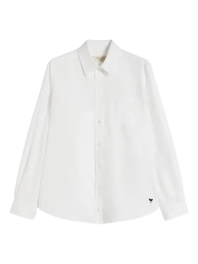 Weekend Max Mara Embroidered Cotton Shirt In White
