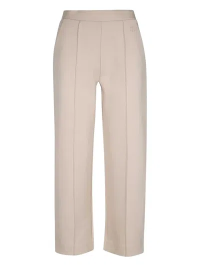 Weekend Max Mara Embroidered-logo Trousers In Pink