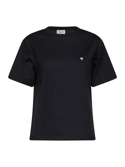 Weekend Max Mara Embroidered Logo T-shirt In Black