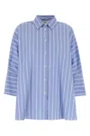 Weekend Max Mara Oversized Striped Cotton Poplin Shirt In 059
