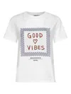 Weekend Max Mara Embroidered-print Cotton T-shirt In White