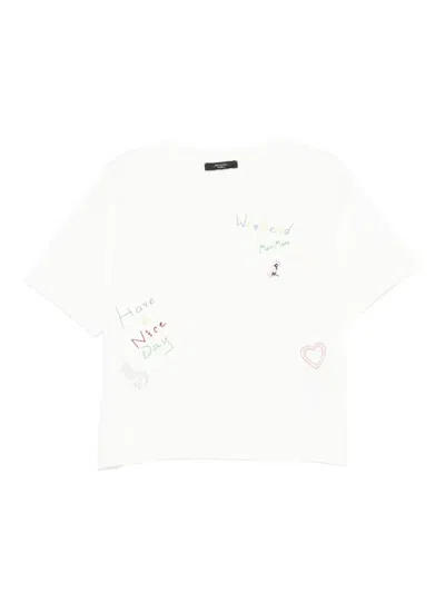 Weekend Max Mara Embroidered T-shirt In White