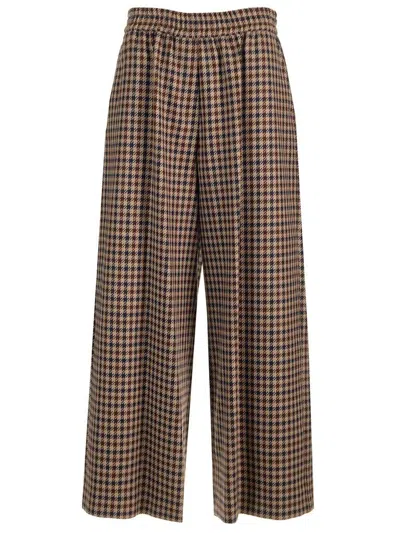 Weekend Max Mara Embroidered Wool Blend Ebe Wide-leg Pant
