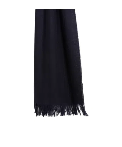 Weekend Max Mara Embroidered Wool Stole In Blue