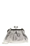 Weekend Max Mara Emy - Small Satin And Rhinestone Bag In Gray