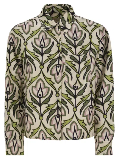 Weekend Max Mara Women's Enfasi - Silk Twill Shirt In Green