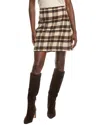 Weekend Max Mara Epoca Wool Mini Skirt In Brown