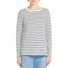Weekend Max Mara Womens Navy Erasmo Striped Cotton T-shirt In White/navy