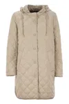 Weekend Max Mara Hooded Cotton Suit In Light Beige