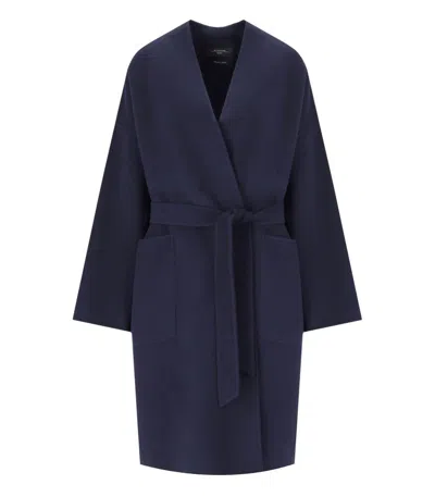 Weekend Max Mara Eris Belted Long In Blue