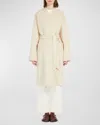 Weekend Max Mara Eris Wrap-front Virgin Wool Peacoat In Sand