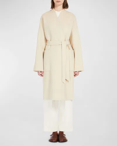 WEEKEND MAX MARA ERIS WRAP-FRONT VIRGIN WOOL PEACOAT