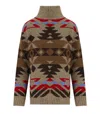 Weekend Max Mara Eritrea Jacquard Mock Neck Sweater In Multi