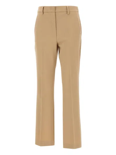 Weekend Max Mara Estasi Belt-loops Straight Trousers In Nude