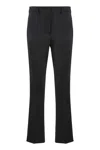 Weekend Max Mara Rana Trousers In Double Viscose Canvas In Black