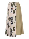Weekend Max Mara Etra Pleated Skirt In Patterned Twill In Neutral
