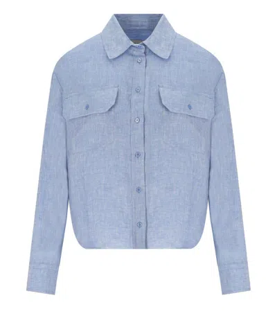Weekend Max Mara Eureka Light Blue Cropped Shirt
