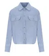 WEEKEND MAX MARA WEEKEND MAX MARA  EUREKA LIGHT BLUE CROPPED SHIRT