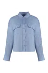 Weekend Max Mara Eureka Linen Shirt In Light Blue