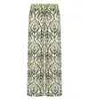 Weekend Max Mara Eusebio Trousers In Printed Silk Twill